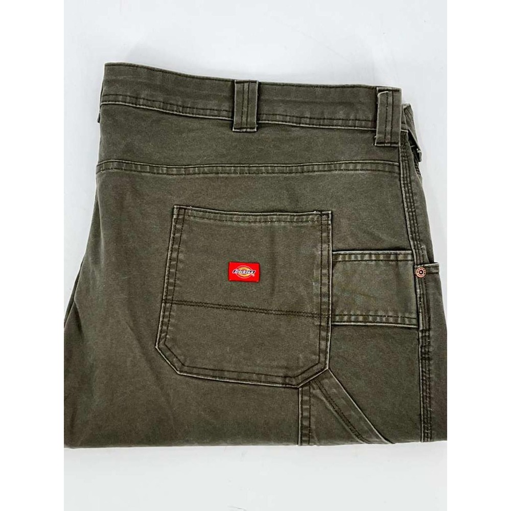 Dickies Carpenter Pants Women 24W Olive Green Utility Workwear Relaxed‎ Fit